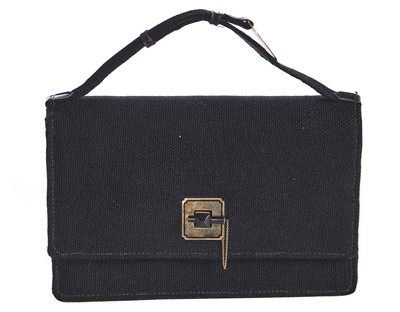 Lot 44 - A Cartier black woven wool bag, 1930s