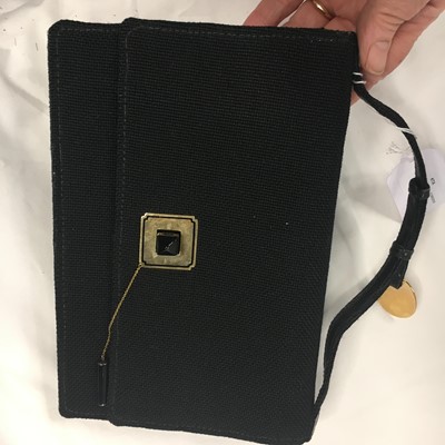 Lot 44 - A Cartier black woven wool bag, 1930s