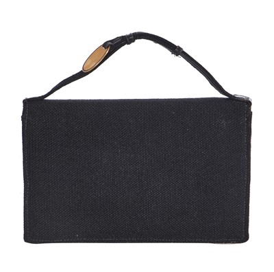 Lot 44 - A Cartier black woven wool bag, 1930s