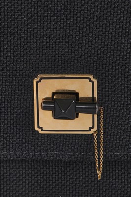 Lot 44 - A Cartier black woven wool bag, 1930s