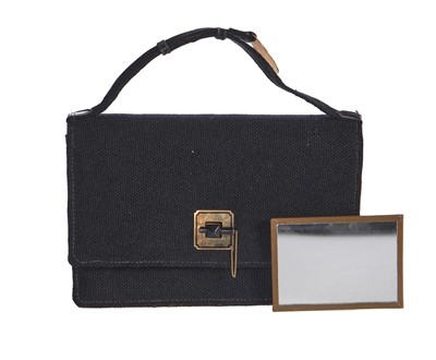 Lot 44 - A Cartier black woven wool bag, 1930s