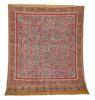 Lot 541 - A fine Palampore coverlet, Indian for the European market, probably first half of 18th century