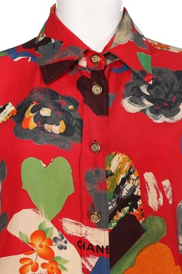 Lot 72 - A Gucci printed silk blouse, late 1980s-early...