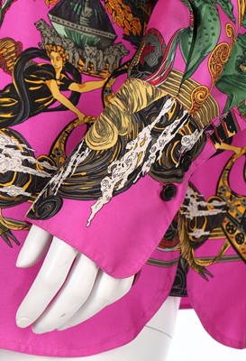 Lot 73 - An Hermès 'Au Fil de la Soie' silk shirt,...