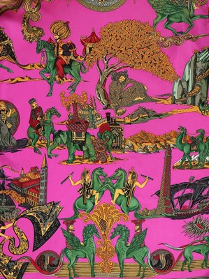 Lot 73 - An Hermès 'Au Fil de la Soie' silk shirt,...