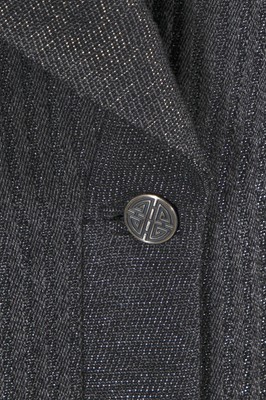 Lot 421 - A Givenchy by Alexander McQueen grey wool and lurex suit, Autumn-Winter 1998-99