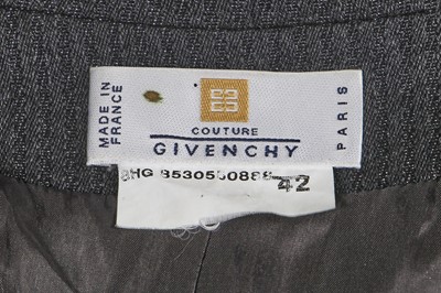 Lot 421 - A Givenchy by Alexander McQueen grey wool and lurex suit, Autumn-Winter 1998-99