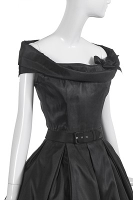 Lot 430 - A Christian Dior haute couture black faille 'Amour' cocktail dress, 'A-line', Spring-Summer 1955