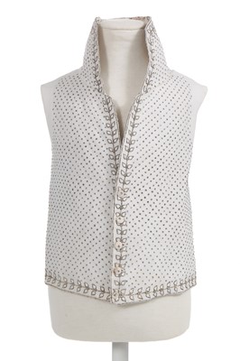 Lot 513 - A boy's embroidered cotton waistcoat, circa 1800