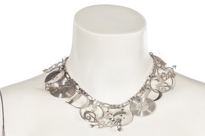 Lot 246 - A Christian Dior by John Galliano metal charm necklace, 2000s