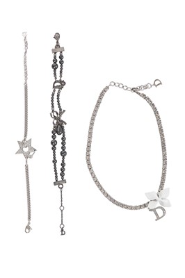 Lot 252 - A Christian Dior by John Galliano necklace and two bracelets, 2000s