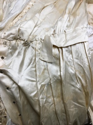 Lot 773 - Six damaged bridal gowns 1910-18