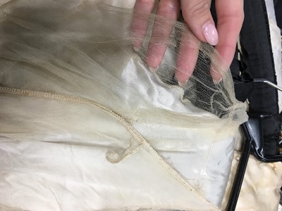 Lot 773 - Six damaged bridal gowns 1910-18