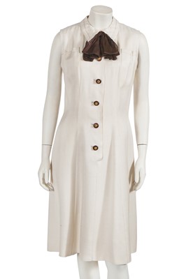 Lot 54 - A Chanel haute couture by Gaston Bertrelot silk dress, circa 1972