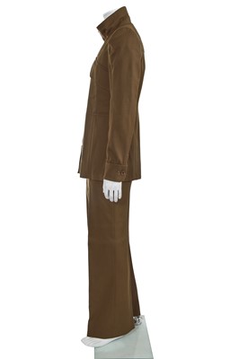 Lot 157 - A Biba men's futuristic brown wool suit, circa 1974