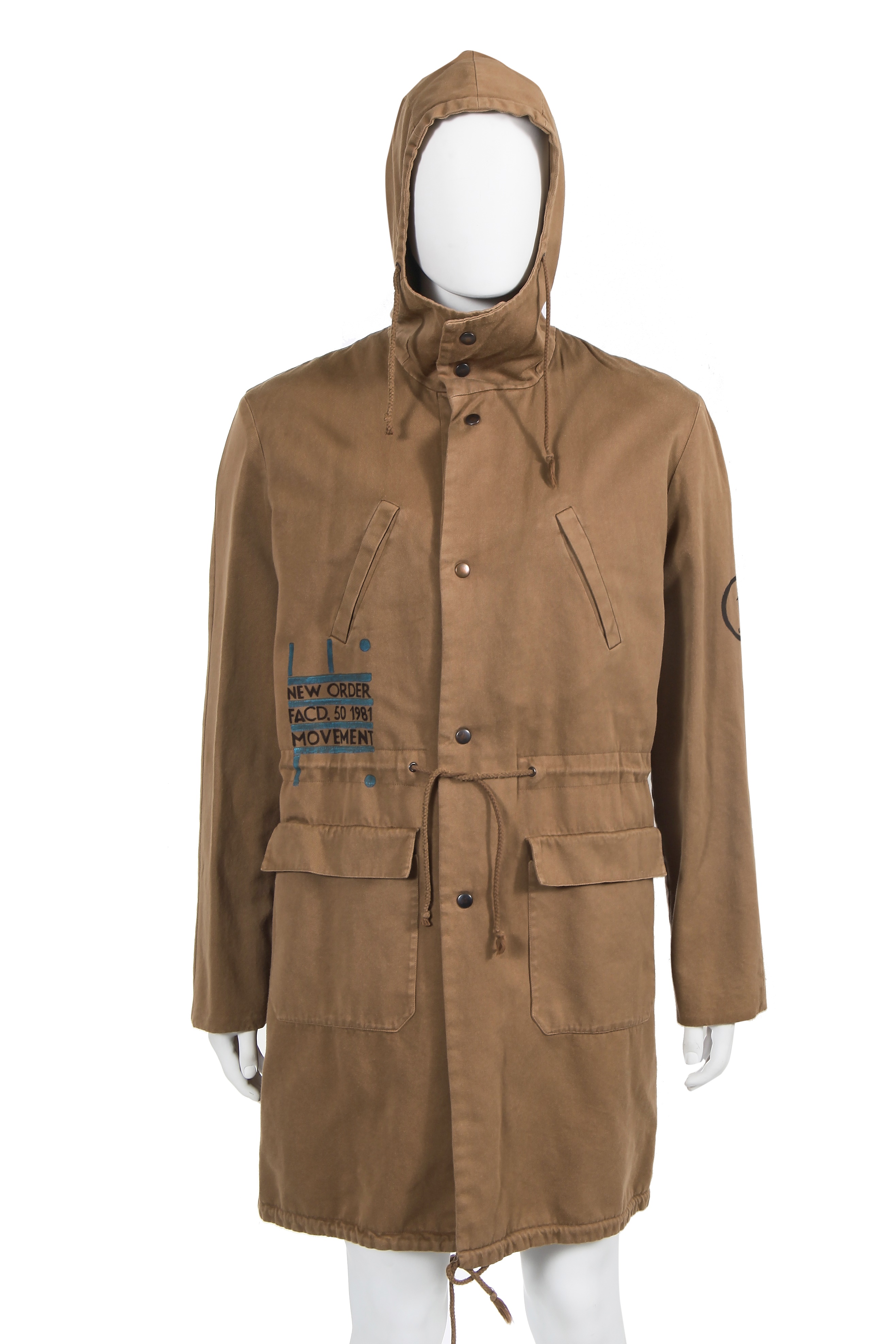 希少　RAF SIMONS AW18/19 182-327 Lot 18 - A rare Raf Simons men's hand-painted beige