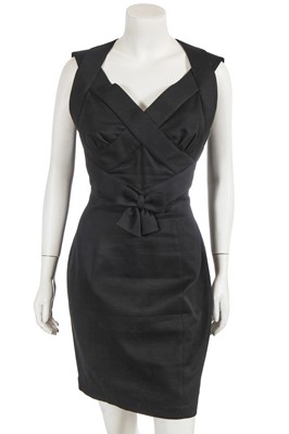 Lot 410 - A Thierry Mugler black cotton dress, early 1990s