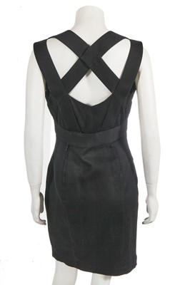 Lot 410 - A Thierry Mugler black cotton dress, early 1990s