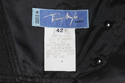 Lot 410 - A Thierry Mugler black cotton dress, early 1990s