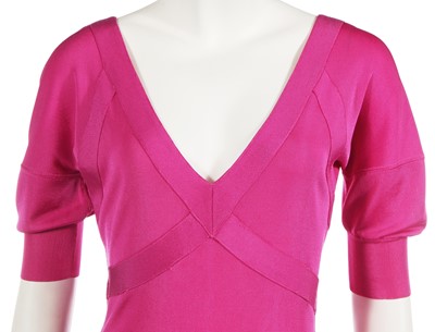 Lot 320 - An Alexander McQueen pink silk jersey dress, circa 2010