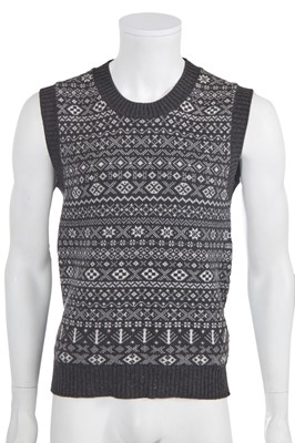 Lot 4 - A Chanel by Karl Lagerfeld grey and white cashmere Fair Isle sweater, 'Paris-Rome' collection, Métiers d'Art, Pre-Fall 2016