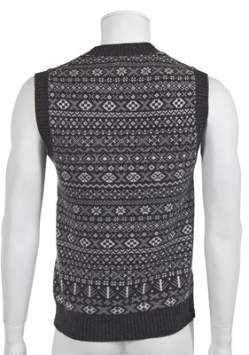 Lot 2 - A Chanel by Karl Lagerfeld grey and white cashmere Fair Isle sweater, 'Paris-Rome' collection, Métiers d'Art, Pre-Fall 2016