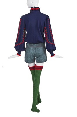 Lot 14 - A Chanel by Karl Lagerfeld lederhosen-inspired ensemble, 'Paris-Salzburg' collection, Métiers d'Art, Pre-Fall 2015