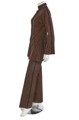 Lot 642 - A Thea Porter brown wool suit, early 1970s