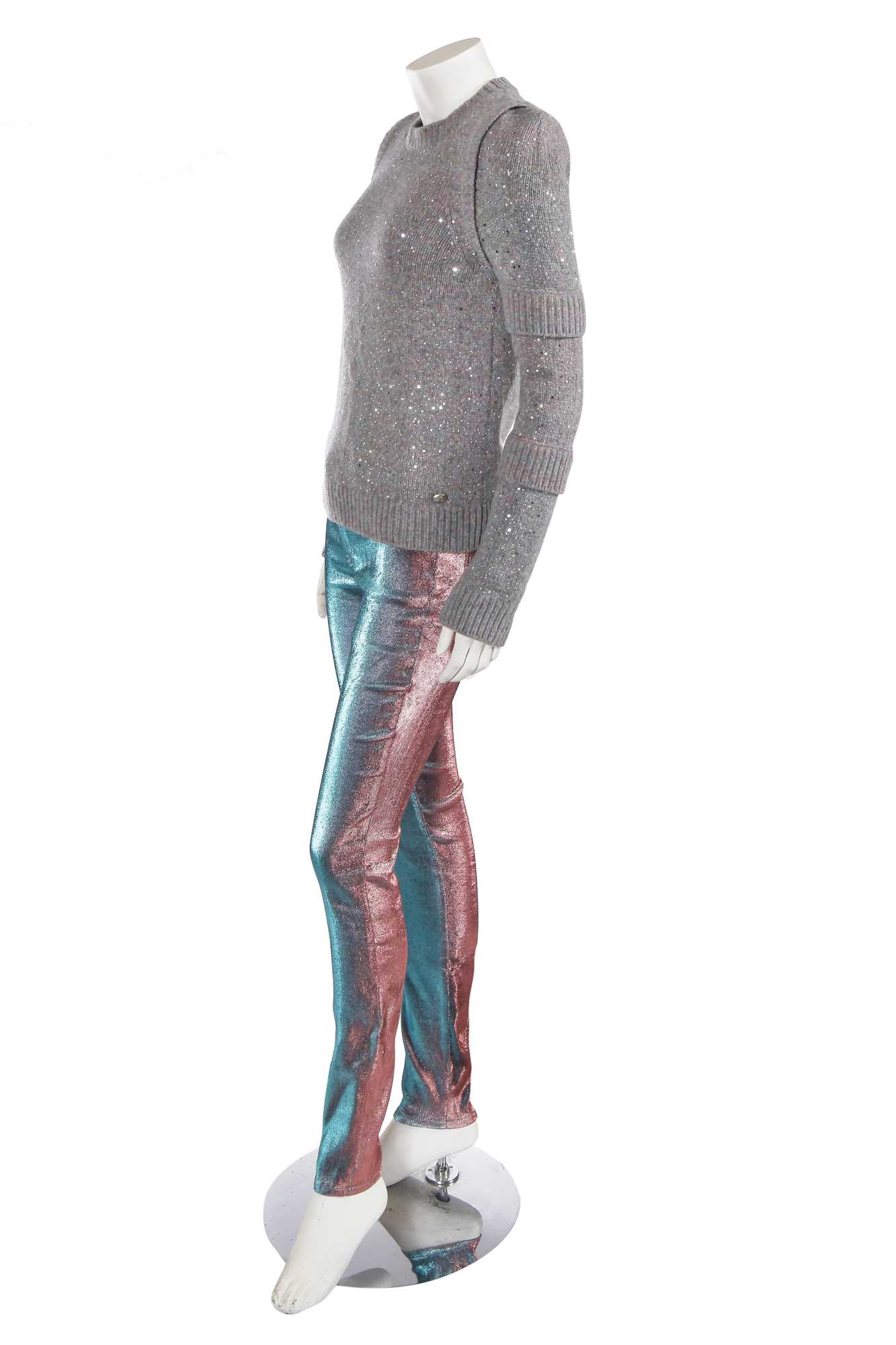 Lot 192 - A Chanel by Karl Lagerfeld sequined rainbow-grey sweater, 'Space' collection, Autumn-Winter 2017-18