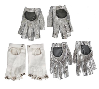 Lot 204 - Three pairs of Chanel by Karl Lagerfeld glovelettes, 2000s-2010s