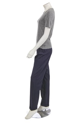 Lot 224 - A Chanel by Karl Lagerfeld grey and navy wool ensemble, 1999-2000
