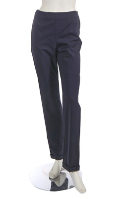 Lot 224 - A Chanel by Karl Lagerfeld grey and navy wool ensemble, 1999-2000
