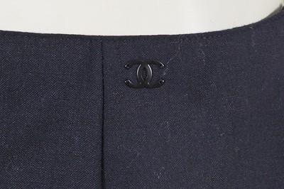 Lot 222 - A Chanel by Karl Lagerfeld brown and navy wool ensemble, 1999-2001