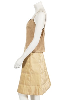Lot 215 - A Chanel by Karl Lagerfeld beige silk ensemble, Autumn-Winter 2000