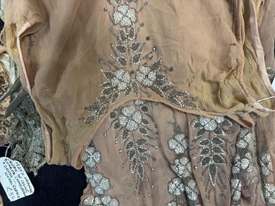 Lot 759 - A group of beaded flapper dresses in poor condition, 1920s