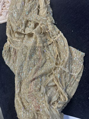 Lot 759 - A group of beaded flapper dresses in poor condition, 1920s