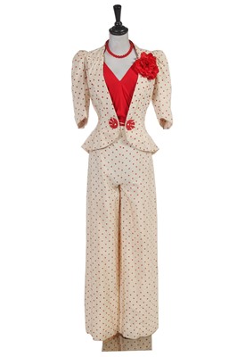 Lot 54 - Dame Maggie Smith's costume as Daphne Castle in the film 'Evil Under the Sun', 1982