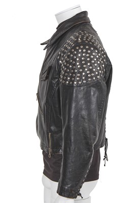 Lot 97 - A Jean Paul Gaultier men's studded black leather jacket, ‘Les Rock Stars’ collection, Autumn-Winter 1987-88