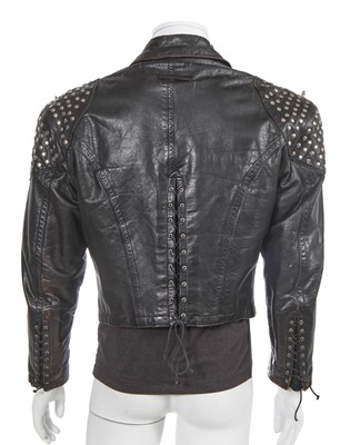Lot 97 - A Jean Paul Gaultier men's studded black leather jacket, ‘Les Rock Stars’ collection, Autumn-Winter 1987-88