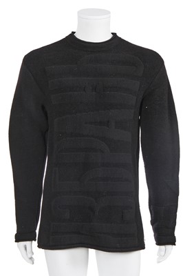 Lot 93 - A Jean Paul Gaultier men's black ribbed wool sweater, ‘French Gigolo/Constructiviste’ collection, Autumn-Winter 1986-87