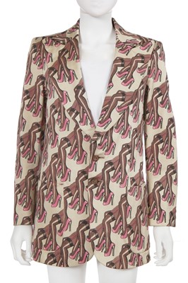 Lot 158 - A rare Cockell & Johnson men's printed blazer, 1973