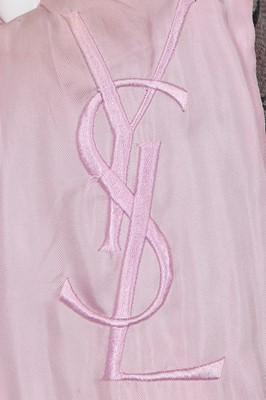 Lot 186 - An Yves Saint Laurent by Tom Ford silk-blend ottoman and black rabbit fur coat, Autumn-Winter 2004-05