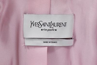 Lot 186 - An Yves Saint Laurent by Tom Ford silk-blend ottoman and black rabbit fur coat, Autumn-Winter 2004-05