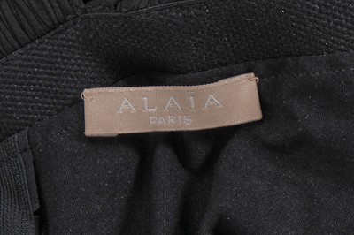 Lot 188 - An Azzedine Alaïa ruched black cupro goddess dress, circa 2004