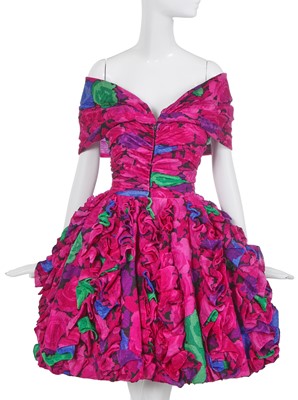 Lot 370 - A Christian Lacroix floral print cloqué silk cocktail skirt, Spring-Summer 1988