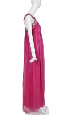 Lot 147 - A Christian Dior by John Galliano fuchsia chiffon and satin evening dress, Cruise 2008