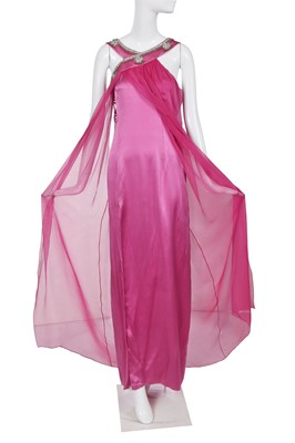 Lot 147 - A Christian Dior by John Galliano fuchsia chiffon and satin evening dress, Cruise 2008
