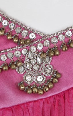 Lot 147 - A Christian Dior by John Galliano fuchsia chiffon and satin evening dress, Cruise 2008