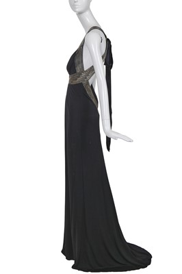 Lot 184 - A Roberto Cavalli beaded black viscose jersey evening dress, circa 2007
