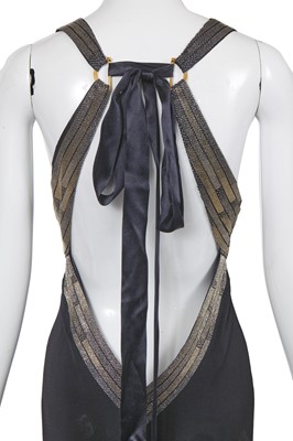 Lot 184 - A Roberto Cavalli beaded black viscose jersey evening dress, circa 2007